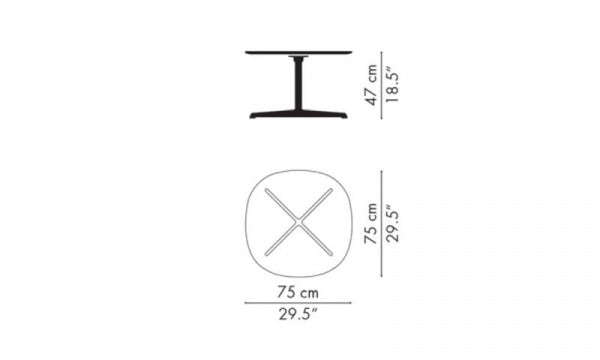 Super Circle Coffee Table A202 W75×D75cm White