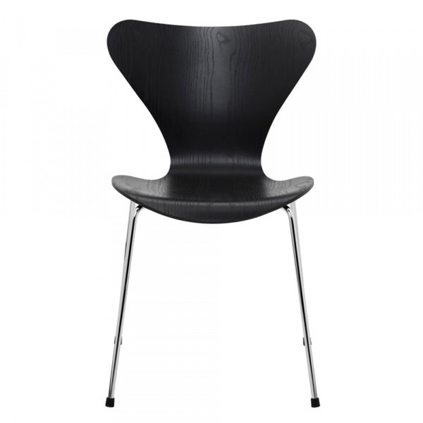 Seven Chair 3107 in Coloured Ash with Chrome Legs