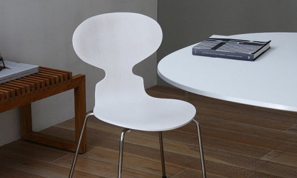 ANT Ant Chair 3101 in Coloured Ash with White Chrome Legs