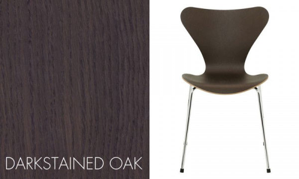 Seven Chair 3107 in Natural Wood and Dark Stained Oak