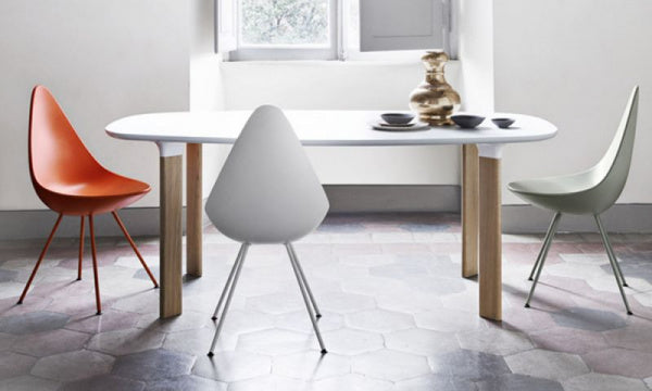 DROP Drop Chair SH46cm White x White Legs
