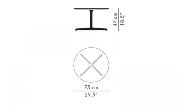 Round coffee table A222 φ75cm grey