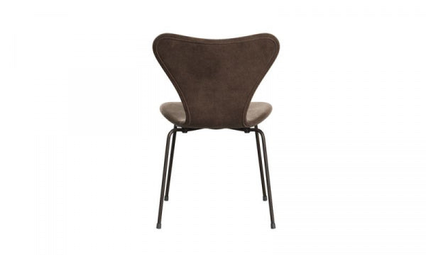 Seven Chair 3107 Fully padded Velvet Belfast 772 Grey Brown Brown Bronze Legs