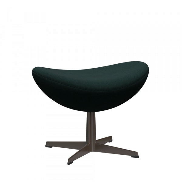 EGG Chair Footstool 3127, Christianshavn 1161, Brown Bronze Legs