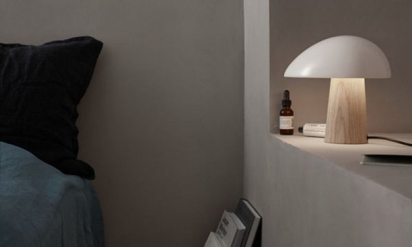 NIGHT OWL Table Lamp, Smoky White x Ash