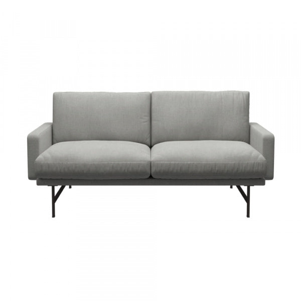 LISSONI SOFA 2-seater PL112S Sunniva153, Sand/Light Gray with Brown Bronze Legs
