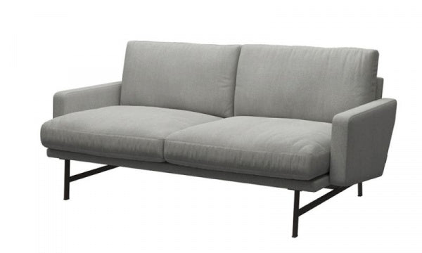 LISSONI SOFA 2-seater PL112S Sunniva153, Sand/Light Gray with Brown Bronze Legs