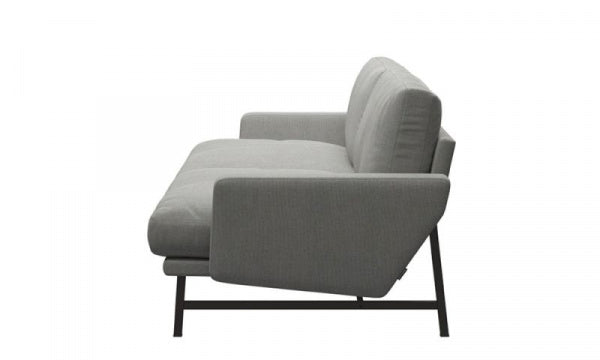 LISSONI SOFA 2-seater PL112S Sunniva153, Sand/Light Gray with Brown Bronze Legs