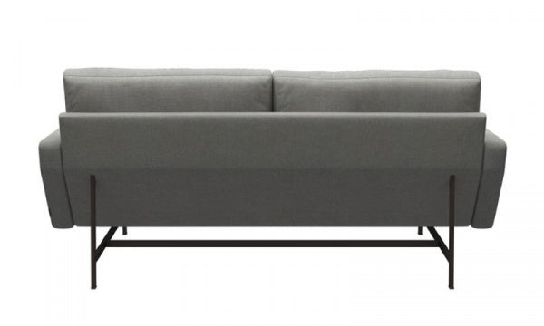 LISSONI SOFA 2-seater PL112S Sunniva153, Sand/Light Gray with Brown Bronze Legs