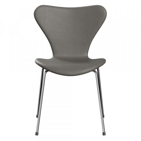 Seven Chair 3107 Fully Upholstered Essential Leather Lava Chrome Legs