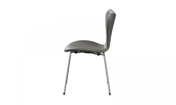 Seven Chair 3107 Fully Upholstered Essential Leather Lava Chrome Legs