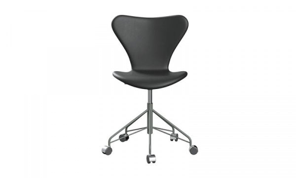 Seven Chair 3117 Fully padded Essential Leather Black with castors