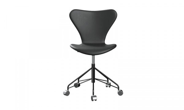 Seven Chair 3117 Fully padded Essential Leather Black with castors