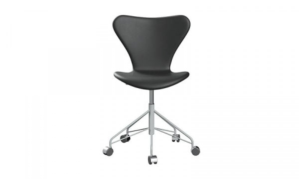 Seven Chair 3117 Fully padded Essential Leather Black with castors