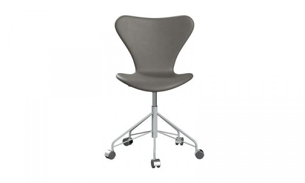 Seven Chair 3117, Fully Upholstered, Essential Leather, Lava, with Casters
