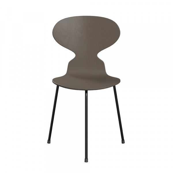 ANT Ant Chair 3100, 3-legged, colored ash, deep clay, and brown bronze legs