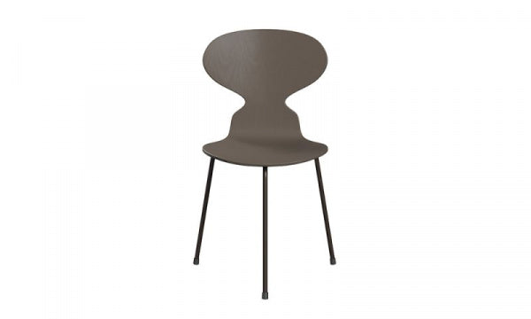 ANT Ant Chair 3100, 3-legged, colored ash, deep clay, and brown bronze legs