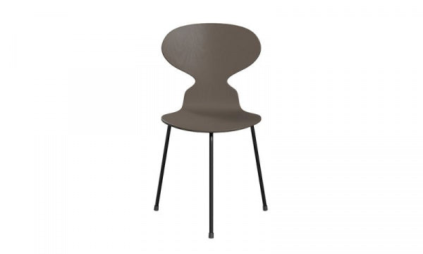 ANT Ant Chair 3100, 3-legged, colored ash, deep clay, and brown bronze legs