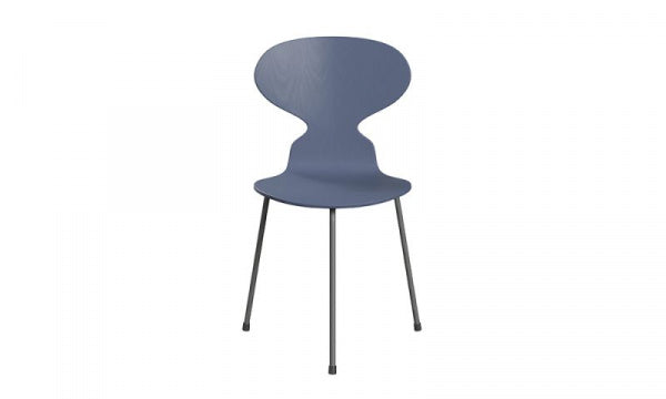ANT Ant Chair 3100, 3-legged, Colored Ash, Dusk Blue