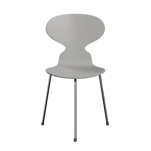ANT Ant Chair 3100, 3-legged, Colored Ash, Nine Gray with Chrome Legs