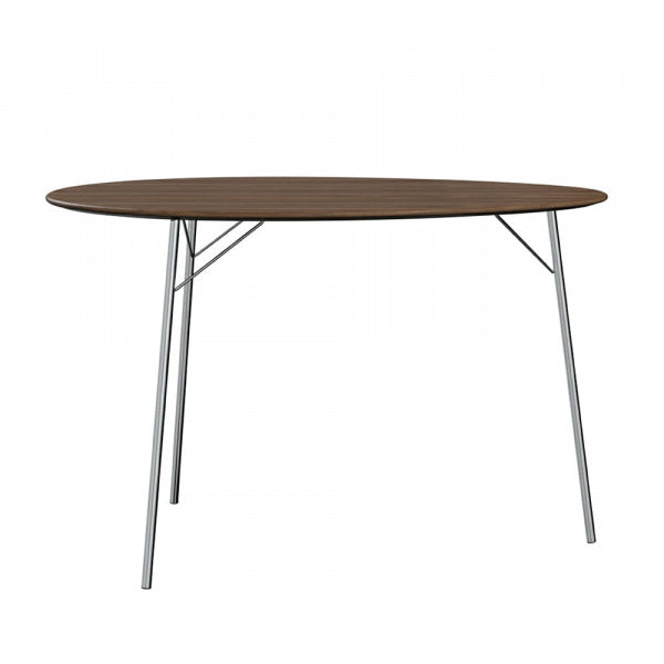 EGG Table FH3603 W115×D84cm Walnut