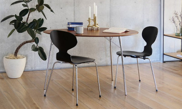 EGG Table FH3603 W115×D84cm Walnut