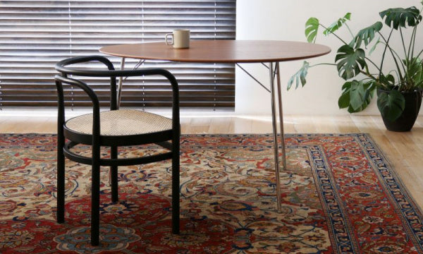 EGG Table FH3603 W115×D84cm Walnut