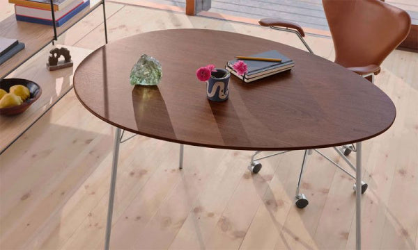 EGG Table FH3603 W115×D84cm Walnut