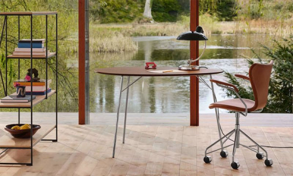 EGG Table FH3603 W115×D84cm Walnut