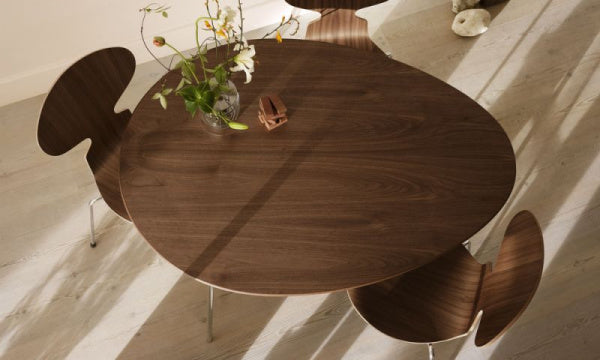 EGG Table FH3603 W115×D84cm Walnut