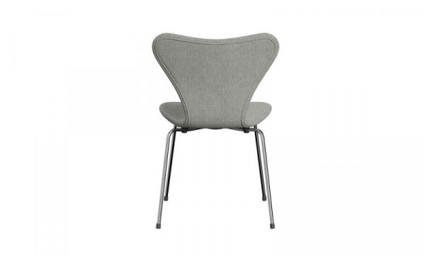 Seven Chair 3107 Fully Upholstered Hallingdal110 White Grey Chrome Legs