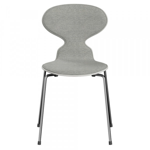 ANT Ant Chair 3101 in Coloured Ash with White Front Padding and Hallingdal110 White/Grey Chrome Legs