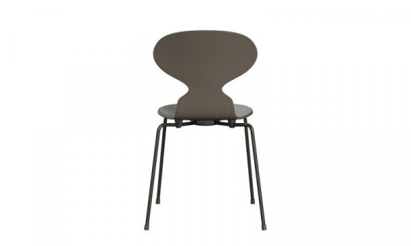 ANT Ant Chair 3101 in Colored Ash with Deep Clay Front Padding, Sunniva153 in Sand/Light Gray with Brown Bronze Legs