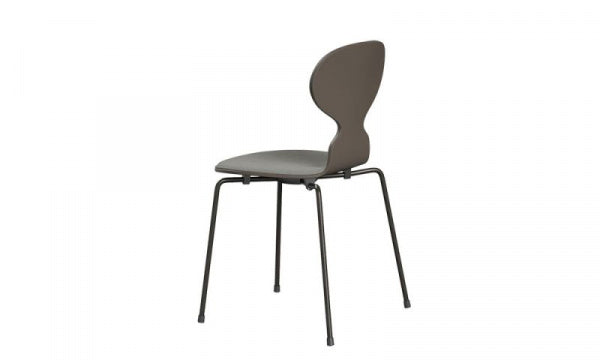 ANT Ant Chair 3101 in Colored Ash with Deep Clay Front Padding, Sunniva153 in Sand/Light Gray with Brown Bronze Legs