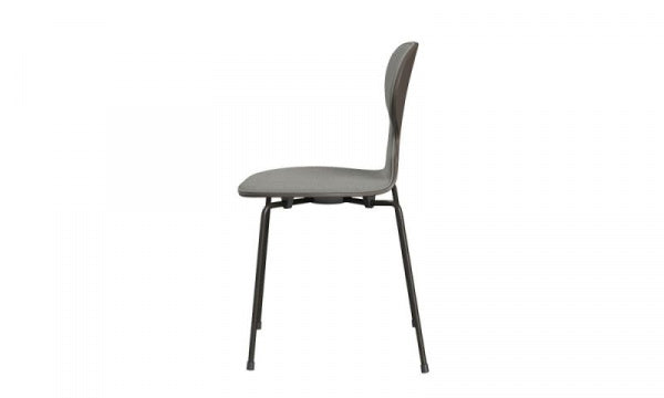 ANT Ant Chair 3101 in Colored Ash with Deep Clay Front Padding, Sunniva153 in Sand/Light Gray with Brown Bronze Legs