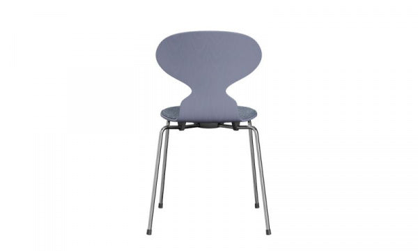 ANT Ant Chair 3101 in Colored Ash with Lavender Blue Front Padding and Vanir733 Light Blue Chrome Legs