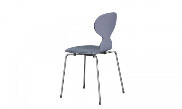 ANT Ant Chair 3101 in Colored Ash with Lavender Blue Front Padding and Vanir733 Light Blue Chrome Legs