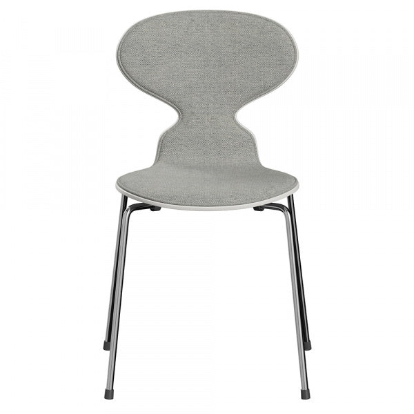 ANT Ant Chair 3101 Lacquer White Front Padding Hallingdal110 White x Grey Chrome Legs