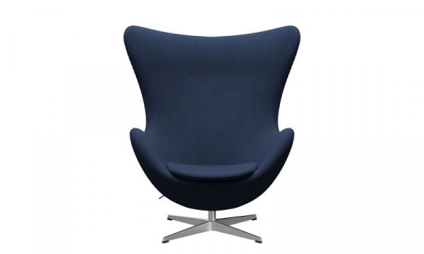 EGG Chair 3316, Christianshavn 1155, dark blue with satin legs