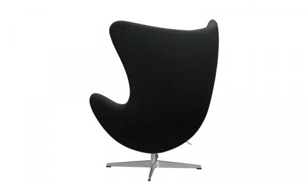 EGG Chair 3316 Re-wool198 Black with Natural Satin Legs