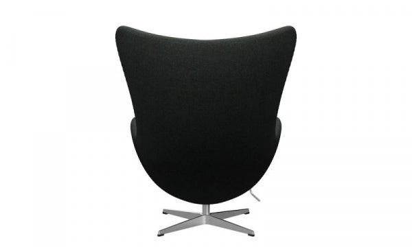 EGG Chair 3316 Re-wool198 Black with Natural Satin Legs