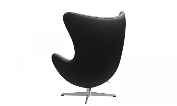 EGG Chair 3316 Essential Leather Black with Satin Legs