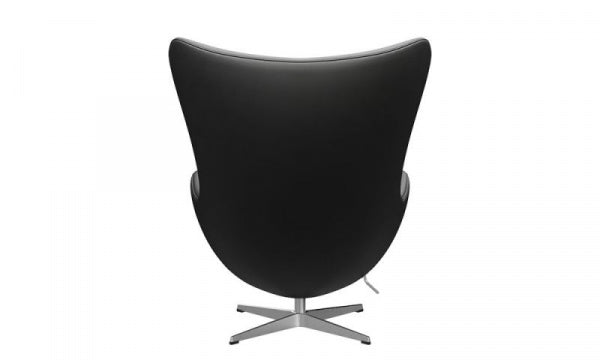 EGG Chair 3316 Essential Leather Black with Satin Legs