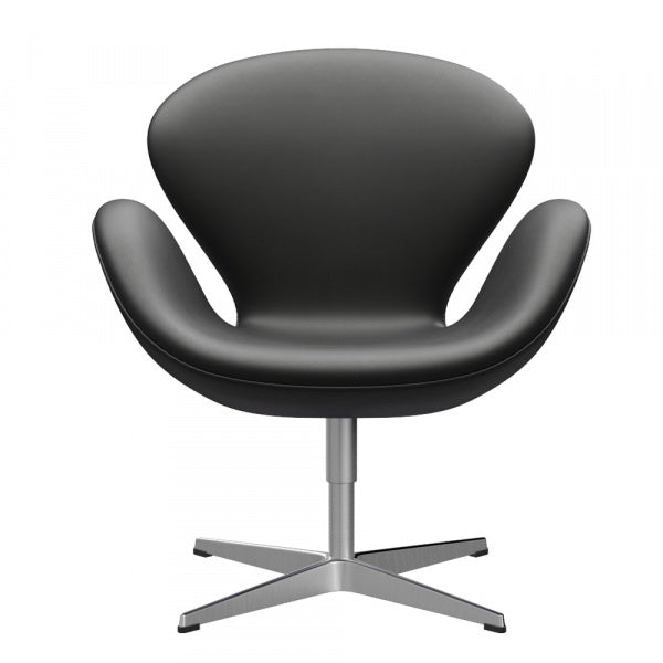 SWAN Swan Chair 3320 Essential Leather with Black Satin Legs