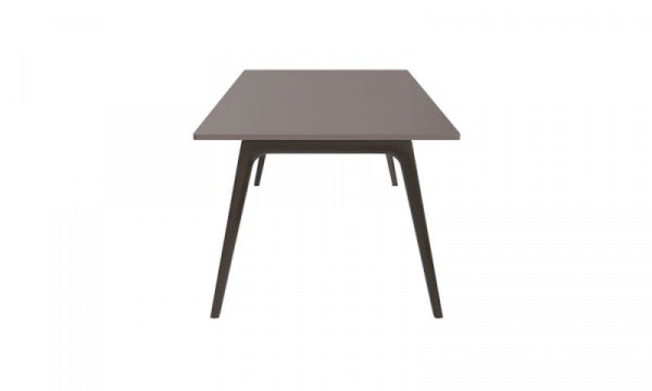 PLURALIS Table KS422, Linoleum, W240 x D100cm, Mauve Brown with Brown Bronze Legs