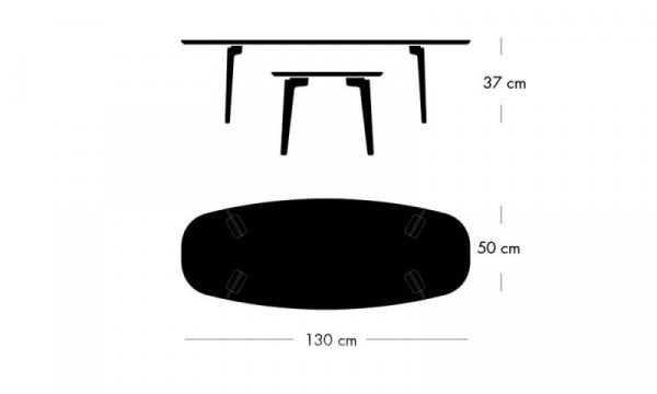 JOIN Joint Table FH61 W130×D50cm Black Oak