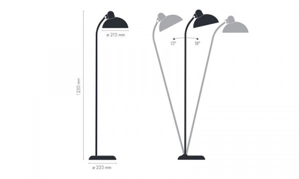 Kaiser IDELL Floor Lamp 6556-F Venetian Red