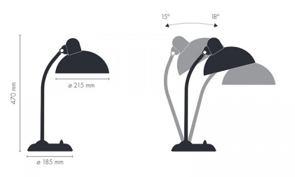 Kaiser IDell Table Lamp 6556-T Venetian Red