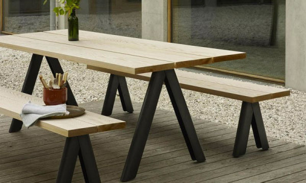 Overlap Bench 200cm Anthracite Black