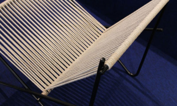 PK4 Hemp Rope Natural Black Powder Coat Finish